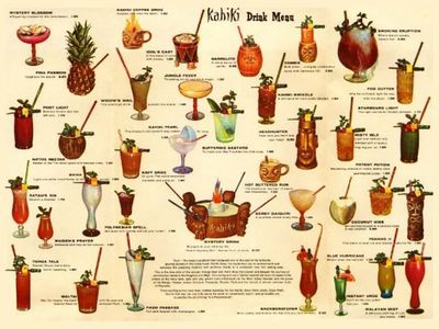 Kahiki drink menu