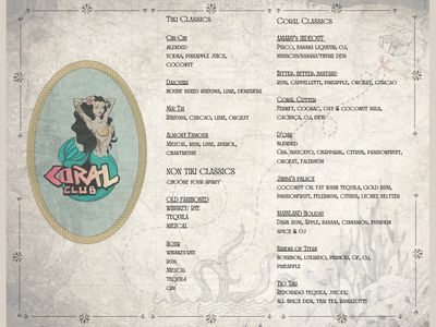 Coral club menu 1
