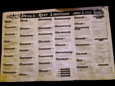 Devils reef menu 5