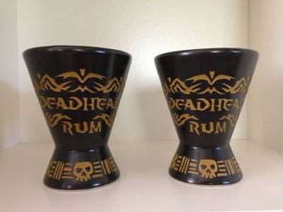 rhum deadhead glass in ceramic
