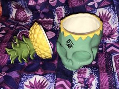 The Grass Skirt Pineapple Skully Mug - 159620