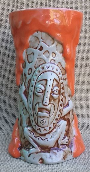 Disneys Polynesian Trader Sam’s outlets Grog Grotto 2nd Edition Orange Krakatoa Tiki Mug