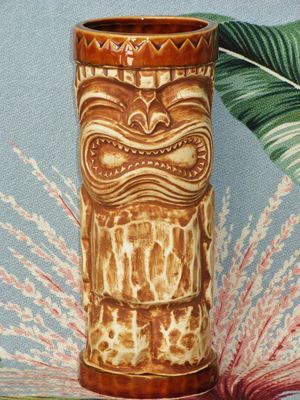 VNTG 1960s MCM Otagiri Japan Crossed Arms Luau deals Hut Hawaiian Tiki Tumbler Vase