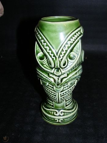 Sold Vtg Orchids of Hawaii Brown Tiki Mugs R-76 Made in Japan Set of 4