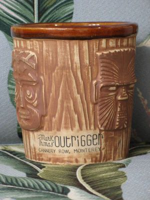 Mark Thomas Outrigger Pineapple Tiki Mug OMC Cannery Row Monterey newest