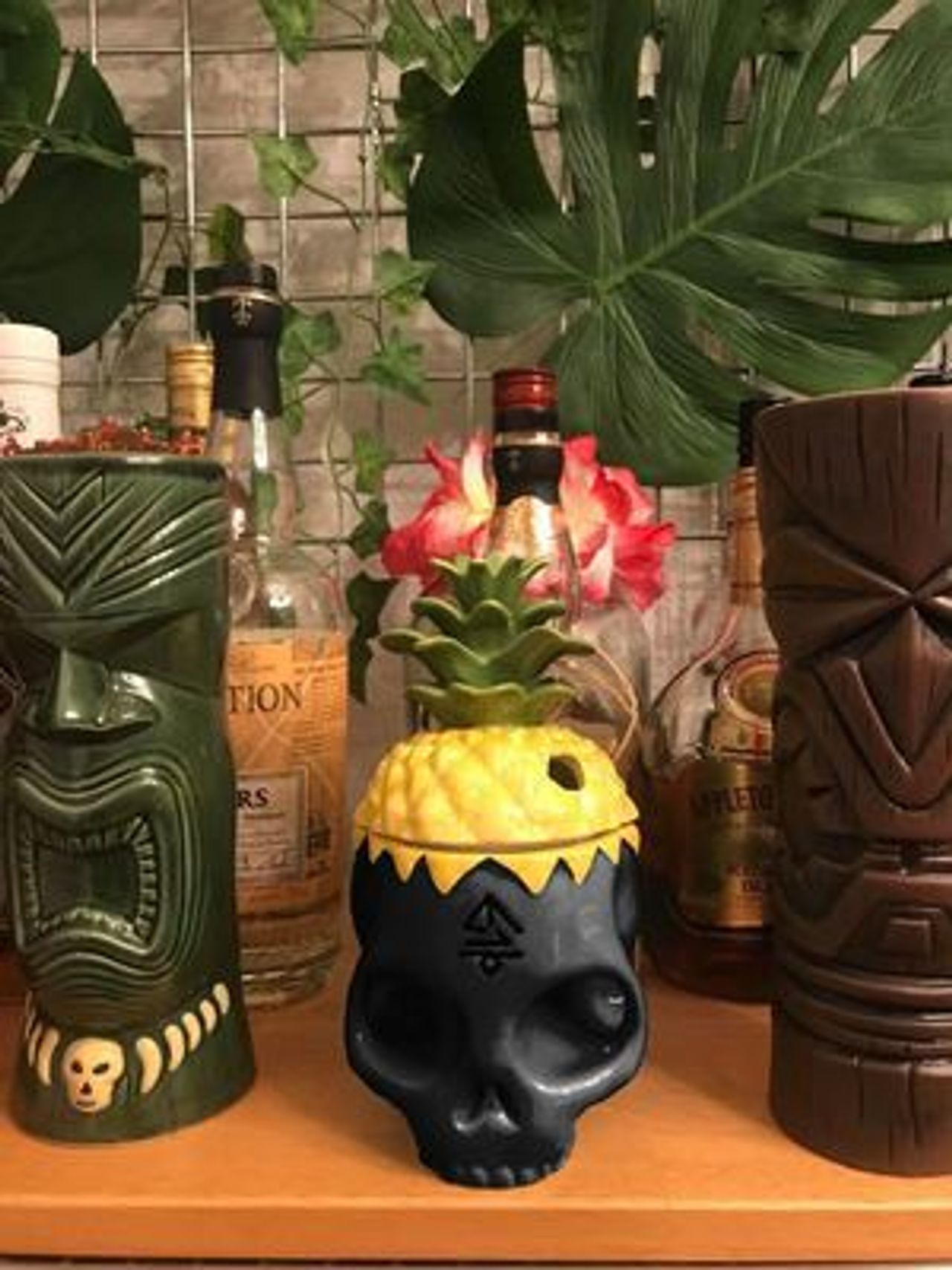 Tiki Mug: Pineapple Skully Mug - Second Edition - Black… | mytiki.life
